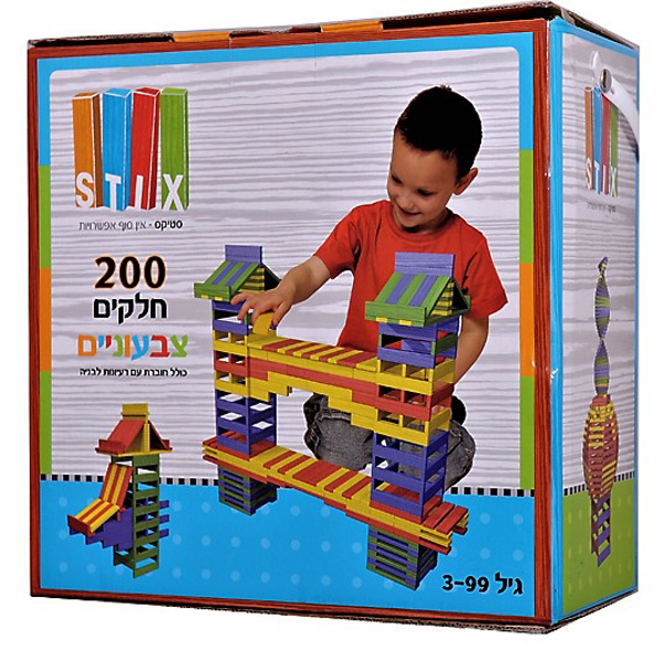תמונה של קפלה סטיקס צבעוני 200 יחידות