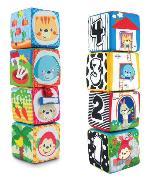 תמונה של קוביות משחק מבד לתינוק