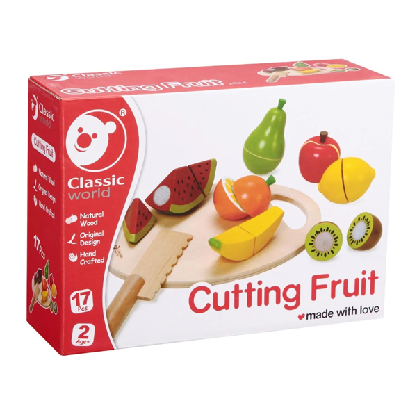 תמונה של סט חיתוך פירות עץ