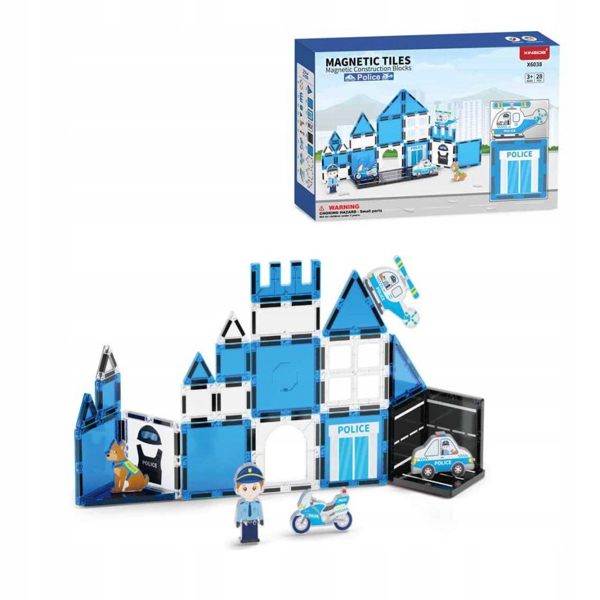 תמונה של ערכת מגנטים בסיס משטרה 28 חלקים