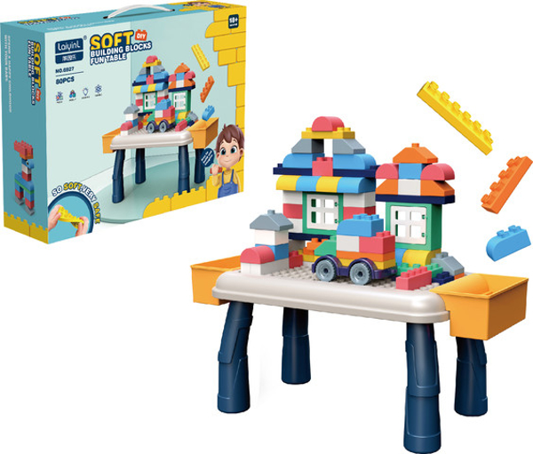 תמונה של סופט בלוקס 80 אבני הרכבה גמישים עם שולחן